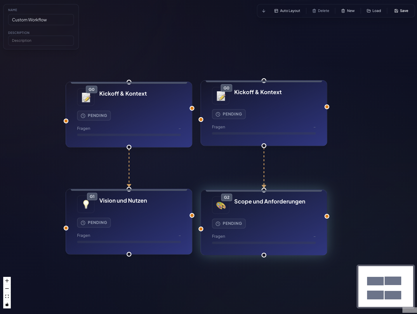 CuForge Workflow-Editor